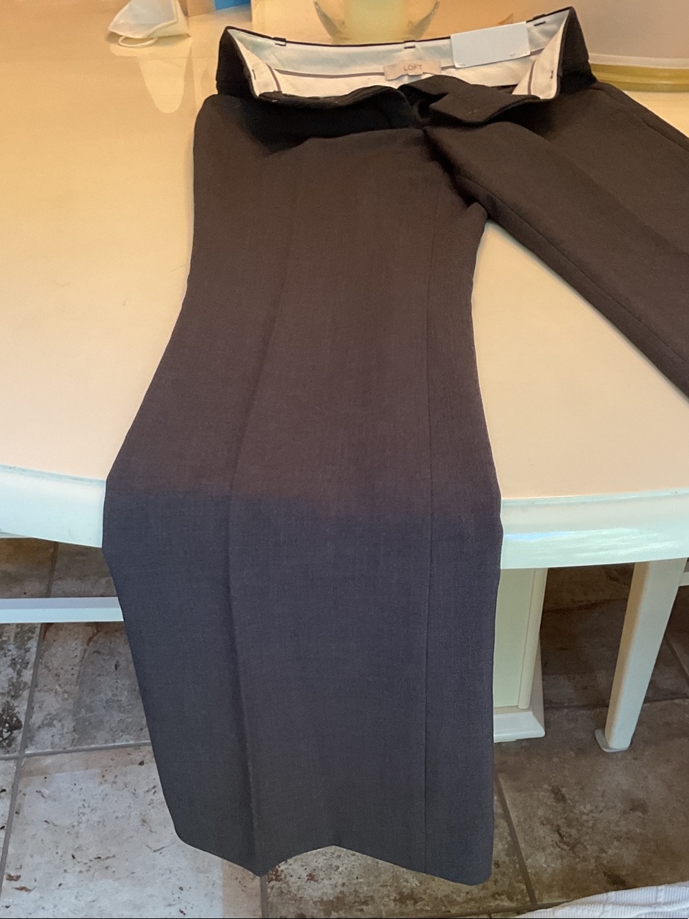 NWT LOFT Charcoal Straight-Leg Dress Pants
